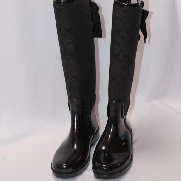 Coach Tristee Outline Signature Back Lace-up Boots - Picture 1 of 16